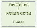 Exploring Exponential Function Transformations