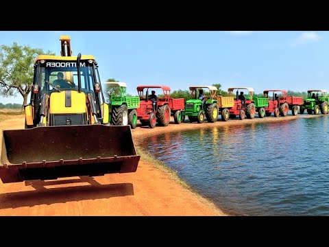 JCB 3dx Eco Xpert Loading Mud Tractor's | Mahindra Tractor , New Holland Tractor Trolley 