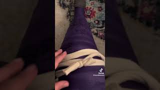 LONG LEG CAST #legcast purple at home