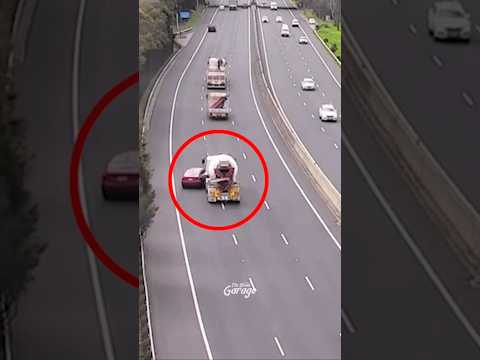 Never drive your car behind the Trucks!