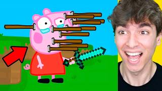 Peppa Pig Juega Minecraft! (Animación Divertida) | Tomate Reacciona a Peppa Pig en Minecraft