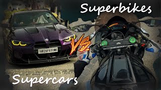 When Superbikes Crash the Supercar Meet! 😍