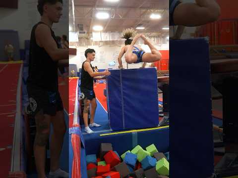 DEMI BAGBY VS WANNA 🥊 #gymnastics #flips #stunts