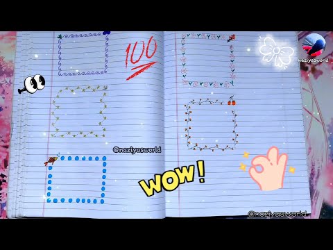 Top 5 easy and unique border design#top5#shorts#easy #viral #art #index #howto