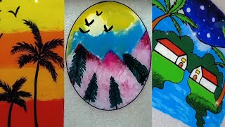 7 Easy Amazing Glass Painting Techniques That you will like || Easy Acrylic Painting for beginners❤️