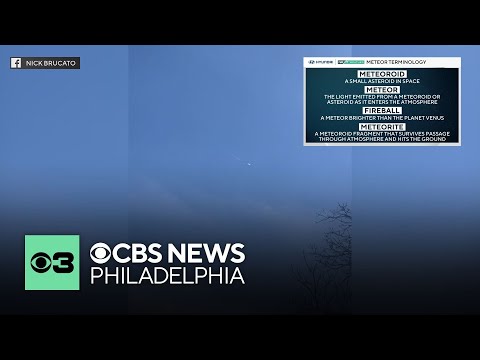 YouTube video thumbnail: Fireball Reportedly Seen in sky From New Jersey, Pennsylvania
