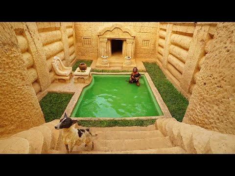 Lovely Dog Help A Man To Build The Most Greatest Survival Underground House And Swimming Pool