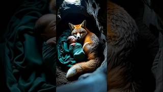 Fox Save Baby to Fire 🔥#virlshort #ytshorts
