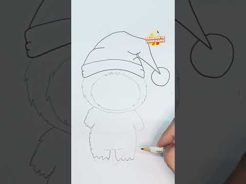 How to draw Labubu | Easy drawing for beginners | Merry Christmas 2024 ☃️ #drawing #art #labubu