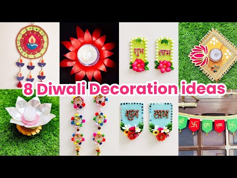 8 Diwali Decoration Ideas/Low Budget Diwali Crafts #diwalidiy #diwali2024 #diwalidecor