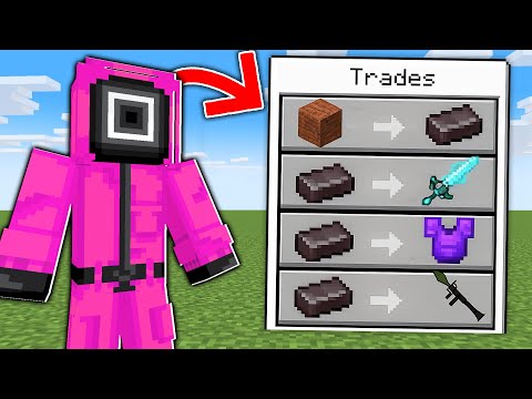 Minecraft dar Personajele din Squid Game Fac Trade-uri cu Iteme Custom...