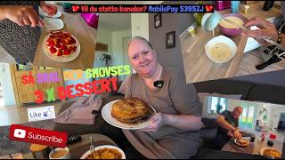 SÅDAN LAVER VI 3X DESSERT❤️PANDEKAGER🎈KÆRNEMÆLKSKOLDSKÅL🎈JORDBÆRKAGE❤️KAN I FØLGE MED????