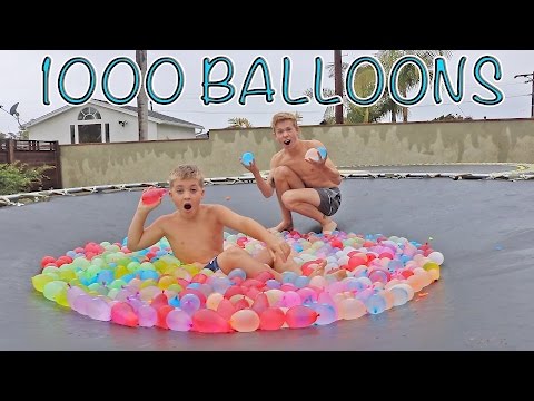 TRAMPOLINE VS 1000 WATER BALLOONS WITH TANNER FOX