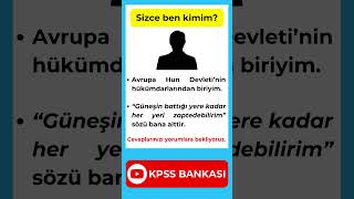 🎊 SİZCE BEN KİMİM? #KPSS #AGS #TYT #YKS #STUDY