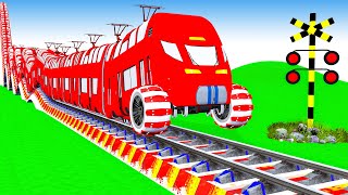 【踏切アニメ】あぶない電車 railgadi aa gayi chuk chuk chuk railgadi rangbirangi railgadi #1