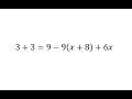 Solving Equations and Substitution