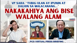 VP  SARA, NAKAKAHIYA |  WALA PALANG  ALAM SA PAG IPON NG TUBIG-ULAN  PURO KASI  BAKASYON
