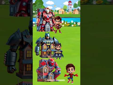 Good Spiderman made me a unique and sturdy house #shortfeed #english #cartoon #animation