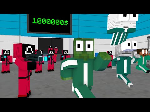 Squid Game FULL 3 EPISODE - Maizen Minecraft Animation