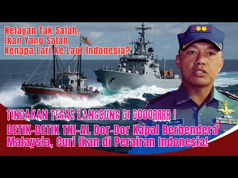 TNI AL Dor Dor Kapal Nelayan Berbendera Malaysia, Curi Ikan di Perairan Indonesia! #reaction