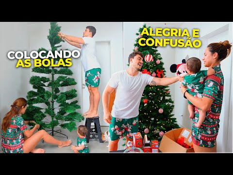 ENFEITANDO A CASA PARA O PRIMEIRO NATAL DO BENTÃO - com alegria e confusão