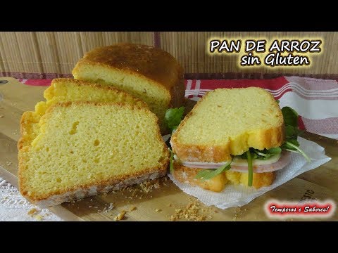 PAN DE ARROZ SIN GLUTEN, Especial para Celíacos, fácil, saludable y delicioso