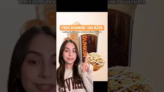 FREE coffee at Dunkin on 8/25! For the first 1 million guests #freebies