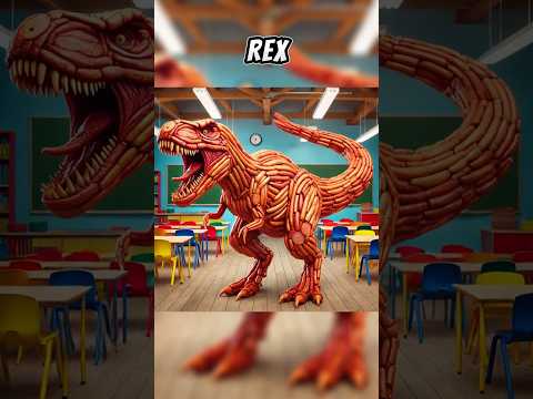 Dinosaur Sausages Art Challenge 🦖 Who’s the Best 🚨😱