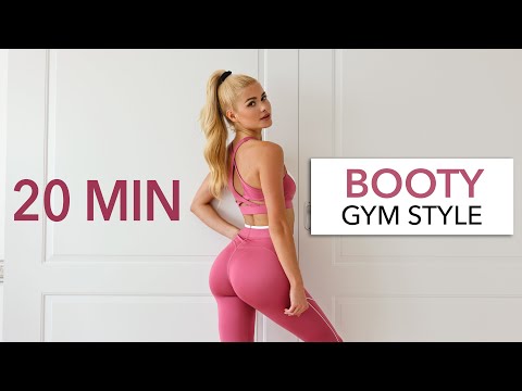 20 MIN BOOTY, GYM STYLE - Circuit Training with breaks, no quads, only booty. Weight & Booty Band
