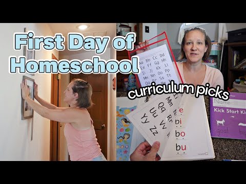 *NEW!* First Day of Homeschool, 3rd Grade and Kindergarten Curriculum // VLOG // Mommy Etc