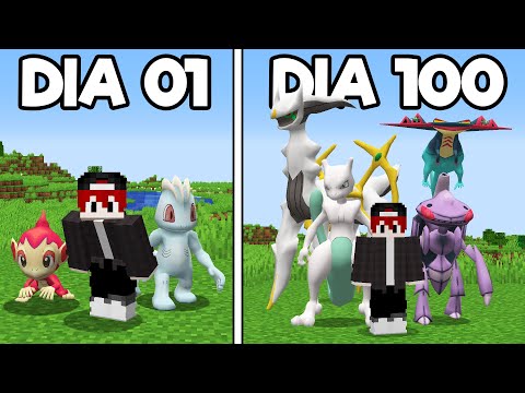 Sobrevivi 100 Dias no Minecraft Pixelmon Legends