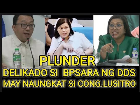NAKU! PLANDER POSIBLING KAHARAPIN NI VPSARA AT MAY NAUNGKAT SI CONG LUISTRO