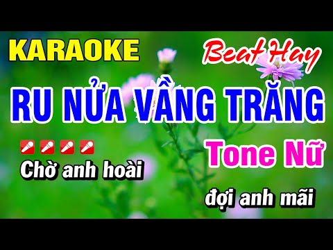 Karaoke Ru Nửa Vầng Trăng (Beat Hay) C#m Tone Nữ Nhạc Sống | Hoài Phong Organ