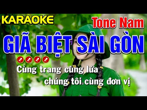 ✔ GIÃ BIỆT SÀI GÒN Karaoke Tone Nam | Bến Tình Karaoke