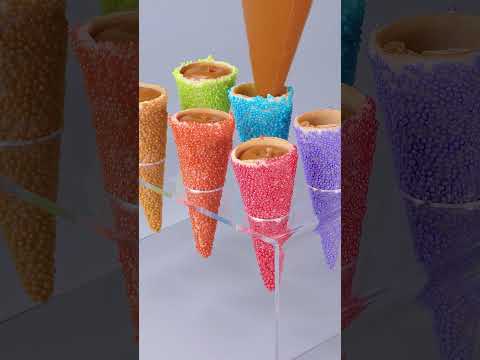 Best Rainbow Ice Cream Mixed Caramel #Shorts