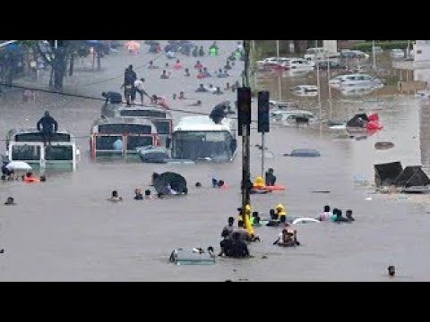 شاهد أخطر واقوي فيضان يضرب أمريكا اليوم فيضان نيويورك! المدينة صارت بحر. لقطات مرعبة شاهد