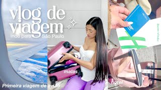 Vlog de viagem! Minha primeira vez andando de avião! Indo pra São Paulo🤍✈️