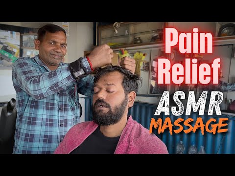 Pain Relief Head Massage | Asmr Relaxation Therapy by Indian Barber