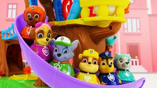 ¡Aprendamos colores y números con la casa del árbol de juguetes Weebles!