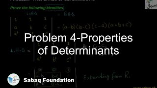 Problem 4-Properties of Determinants