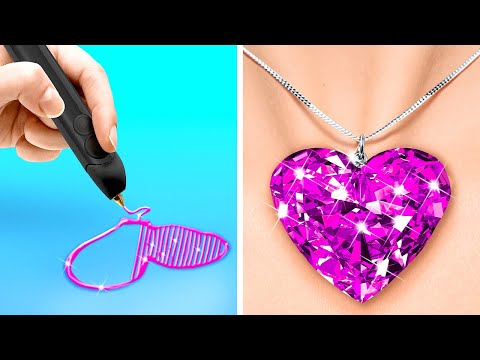 DIY IDEAS FOR INCREDIBLE CRAFTS WITH 3D PEN VS HOT GLUE GUN || Amazing Art Hacks By 123 GO!LIVE