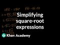 Simplifying Radical Expressions
