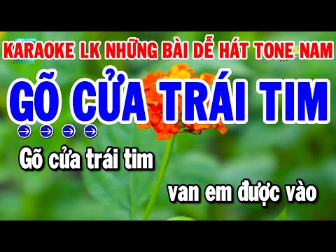 Karaoke Liên Khúc Những Bài Dễ Hát Tone Nam | Gõ Cửa Trái Tim – Giã Từ | Thanh Hải Karaoke