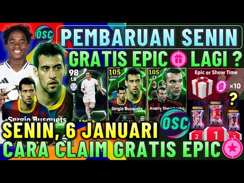 WOW GRATIS EPIC LAGI !? PEMBARUAN SENIN 6 JANUARI CARA CLAIM EPIC GRATIS EFOOTBALL 2025 MOBILE