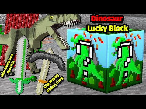 MINI GAME : DINOSAUR LUCKY BLOCK BEDWARS ** NOOB HÓA KHỦNG LONG CỔ DÀI BẠO CHÚA ĐÁNH XA NHƯ HACK ??