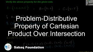 Problem-Distributive Property of Cartesian Product Over Intersection