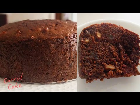 Eggless Carrot Cake Recipe | Moist Carrot Plum Cake | Fruit Cake