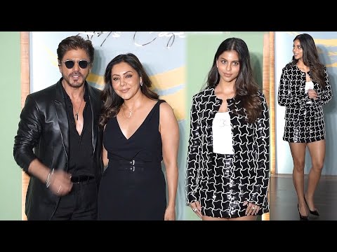 Shahrukh Khan With Gauri Khan and Suhana Khan at NMACC Arts Cafe Launch