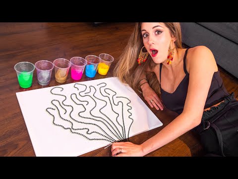 L'activité manuelle qui rend FOU! (FLUID ART Strings) | DENYZEE