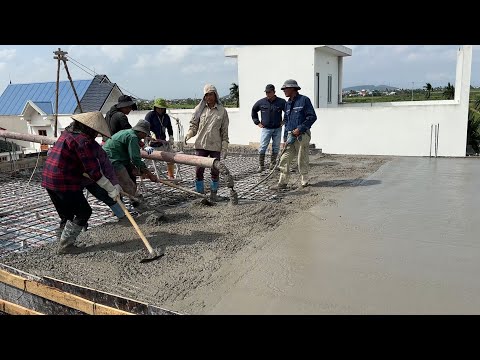 We construct concrete roof for 2nd floor of rich man's house